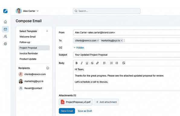 Built-In Email Composer