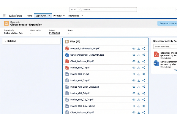 Generated Files in Salesforce Files
