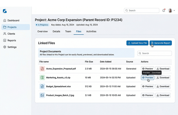 Parent Record File Visibility