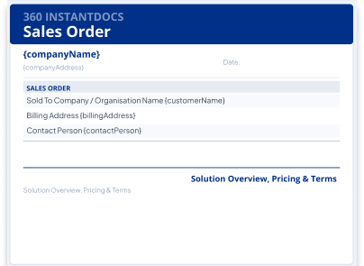 salesforce sales order template
