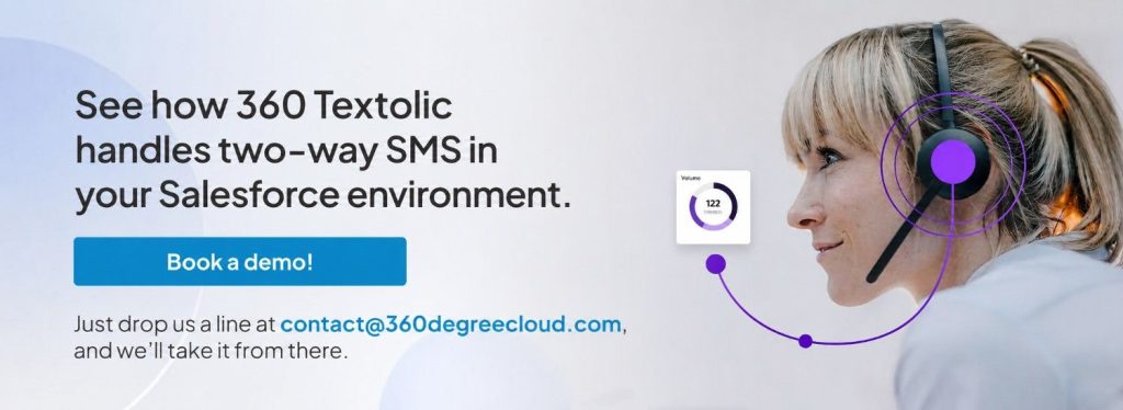 See how 360 Textolic handles two-way SMS in your Salesforce environment.