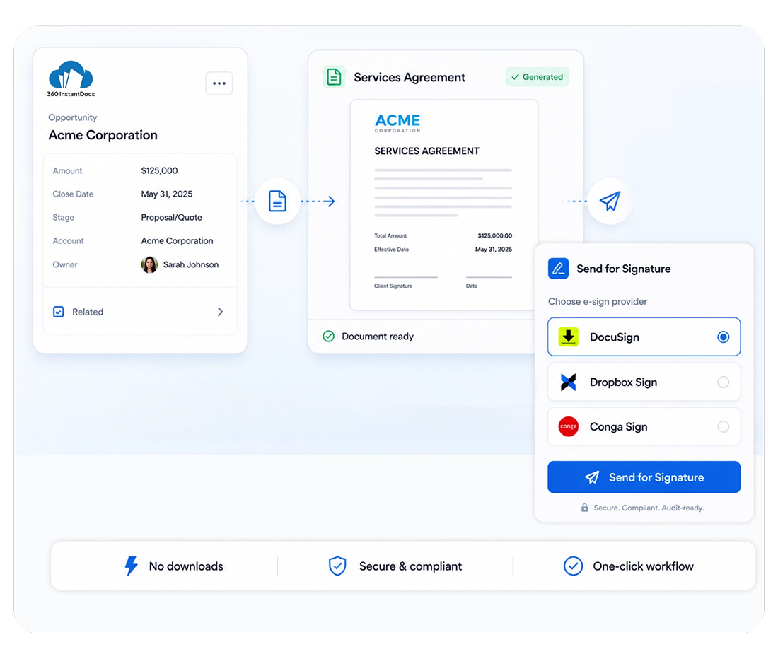InstantDocs eSignature Dashboard