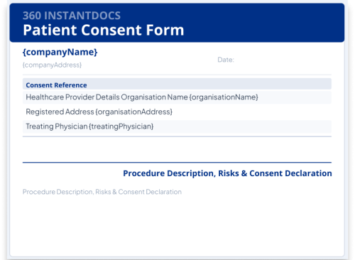 Salesforce Patient Consent Form Template | 360 InstantDocs
